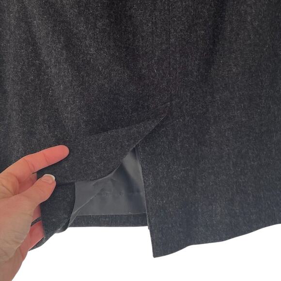 Jones Wear Dark Gray Wool Pencil Skirt, Back Slit, Zipper, Lined, Size 12 - Picture 4 of 11